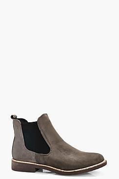 Boohoo Niamh Glitter Trim Chelsea Boots