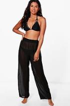 Boohoo Eliza Wide Leg Beach Trouser