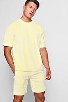 Boohoo Drop Armhole Velour Tee & Short Set