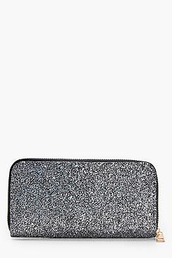 Boohoo Milly Cosmic Shimmer Zip Around Purse