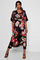 Boohoo Floral Satin Duster