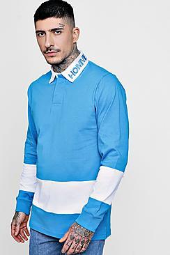 Boohoo Homme Panel Rugby Sweatshirt