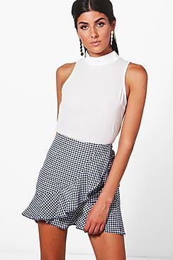 Boohoo Woven High Neck Swing Top