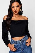Boohoo Off The Shoulder Ruched Top