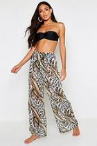 Boohoo Animal Snake Beach Trousers