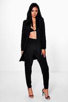 Boohoo Jessica Slinky Tapered Trouser & Duster Co-ord