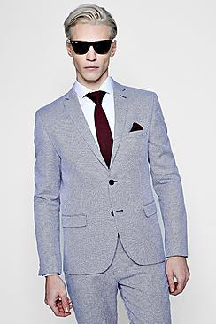 Boohoo Mini Check Skinny Fit Suit Jacket