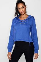 Boohoo Athleisure Lace Up Running Hoodie