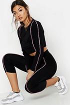 Boohoo Fit Contrast Piping Capri Leggings