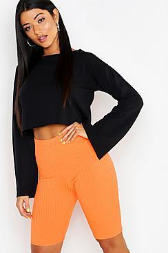 Boohoo Crew Neck Raw Edge Sweat Top