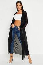 Boohoo Chiffon Waterfall Front Jacket