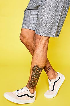 Boohoo Printed Check Mid Length Short Co-ord