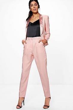 Boohoo Tailored Tuxedo Waistband Trousers