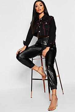 Boohoo Pu Cargo Leather Look Trouser