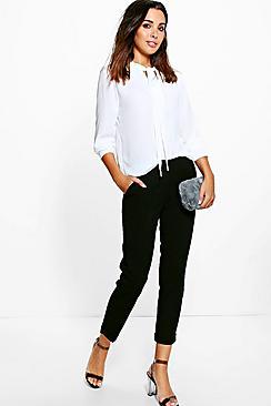 Boohoo Jasmine Stretch Turn Up Trouser