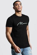 Boohoo Neon Green 3d Man Embroidered T-shirt