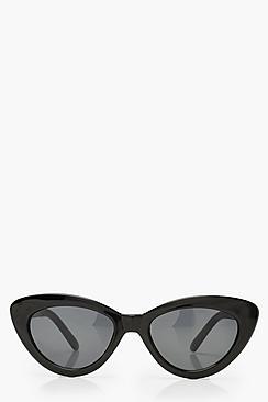 Boohoo Black Skinny Cat Eye Sunglasses