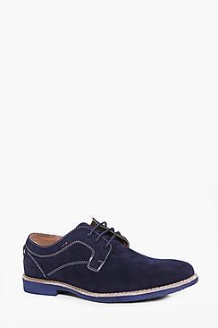 Boohoo Suedette Derbie Shoes