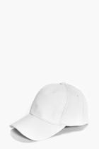 Boohoo Saskia Metallic Snake Print Cap White