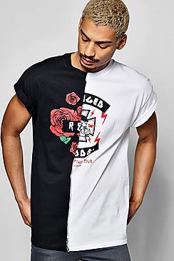 Boohoo Spliced Band T Shirt
