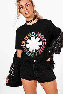 Boohoo Kate Red Hot Chilli Peppers Band T-shirt