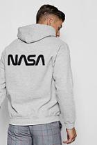 Boohoo Large Nasa Logo Back Print Hoodie