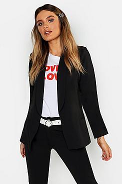 Boohoo Tie Waist Blazer