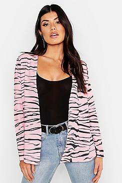 Boohoo Short Zebra Kimono