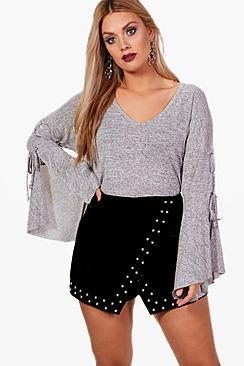 Boohoo Plus Erin Flare Sleeve Jumper