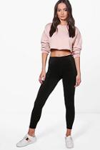 Boohoo Arla Velvet Cold Leggings
