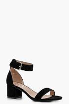 Boohoo Abigail Ankle Band Low Block Heel 2 Parts