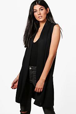 Boohoo Jennifer Sleeveless Duster Cardigan