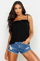 Boohoo Ruffle Tie Strap Cami