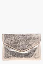 Boohoo Alison Metallic Envelope Clutch Bag