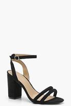Boohoo Molly Double Band Ankle Strap Heels