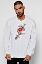 Boohoo Floral Embroidered Sweater