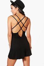 Boohoo Katie Strappy Back Swing Playsuit