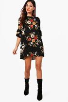 Boohoo Petite Rachel Floral Shift Dress