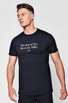 Boohoo Weekend Beverly Hills Crew Neck T-shirt