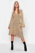 Boohoo Plus Flare Stripe Midi Dress