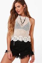 Boohoo Kayla Crochet Lace Beach Vest