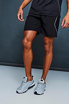 Boohoo Man Active Gym Reflective Panel Shorts