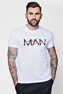 Boohoo Man Emblem And Signature Embroidered T-shirt