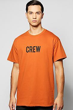 Boohoo Oversized Crew Print T Shirt