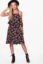 Boohoo Philly All Over Printed Strappy Swing Dress