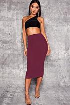 Boohoo Basic High Waist Slinky Fitted Midaxi Skirt