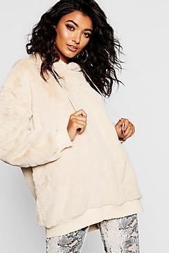 Boohoo Supersoft Faux Fur Hoody