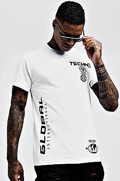 Boohoo Multi Graphic Print T-shirt