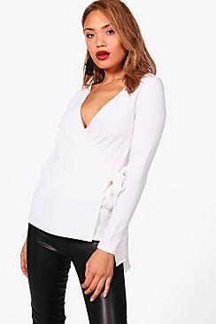 Boohoo Wrap Over Top