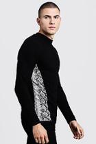 Boohoo Turtle Neck Jumper With Snake Print Side Panel